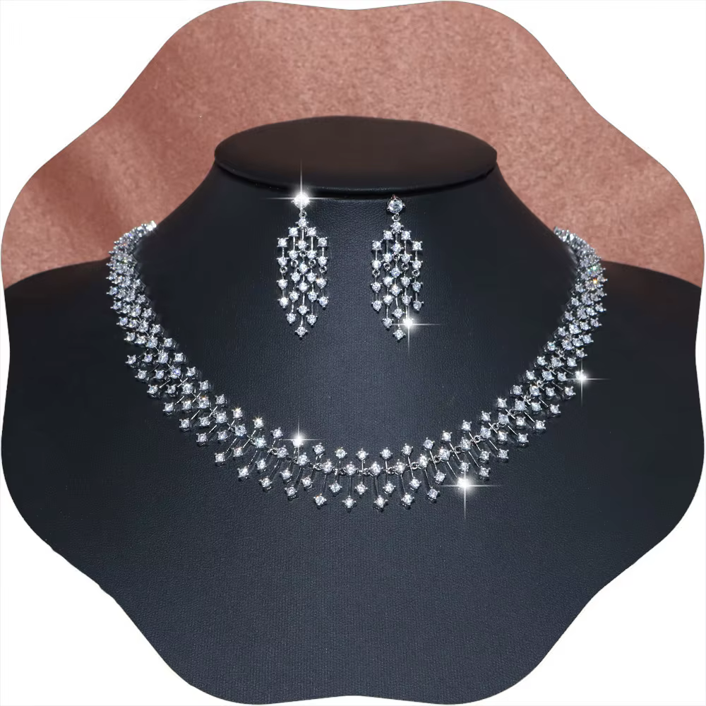 Parure de bijoux indiens CZ tendance pour femme