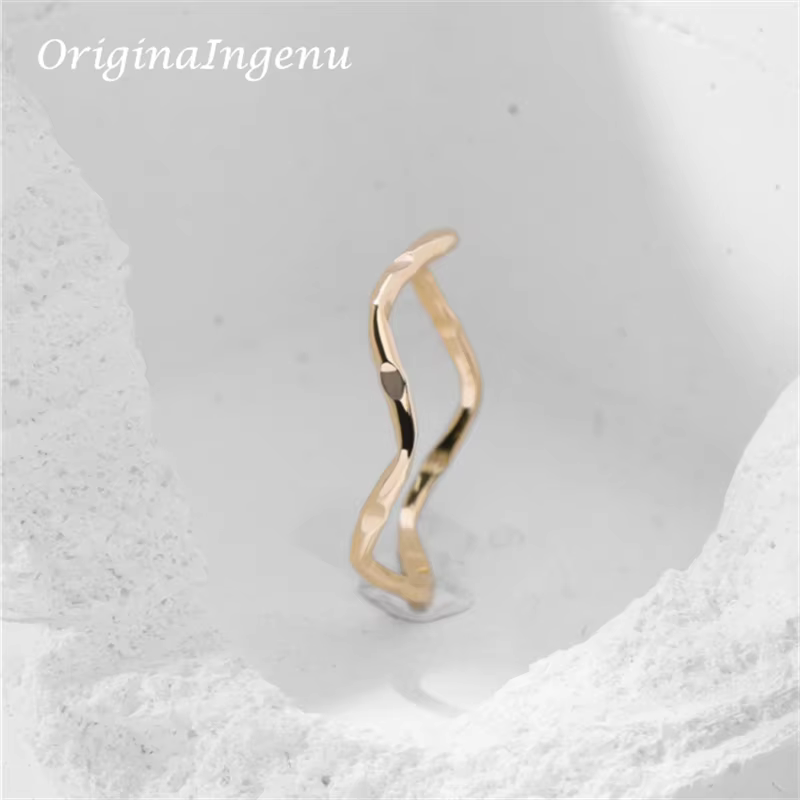 Bague en or 14K, bijoux faits à la main