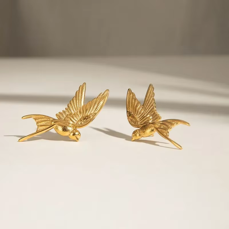Minar Unique – boucles d'oreilles pendantes en forme de colombe de la paix