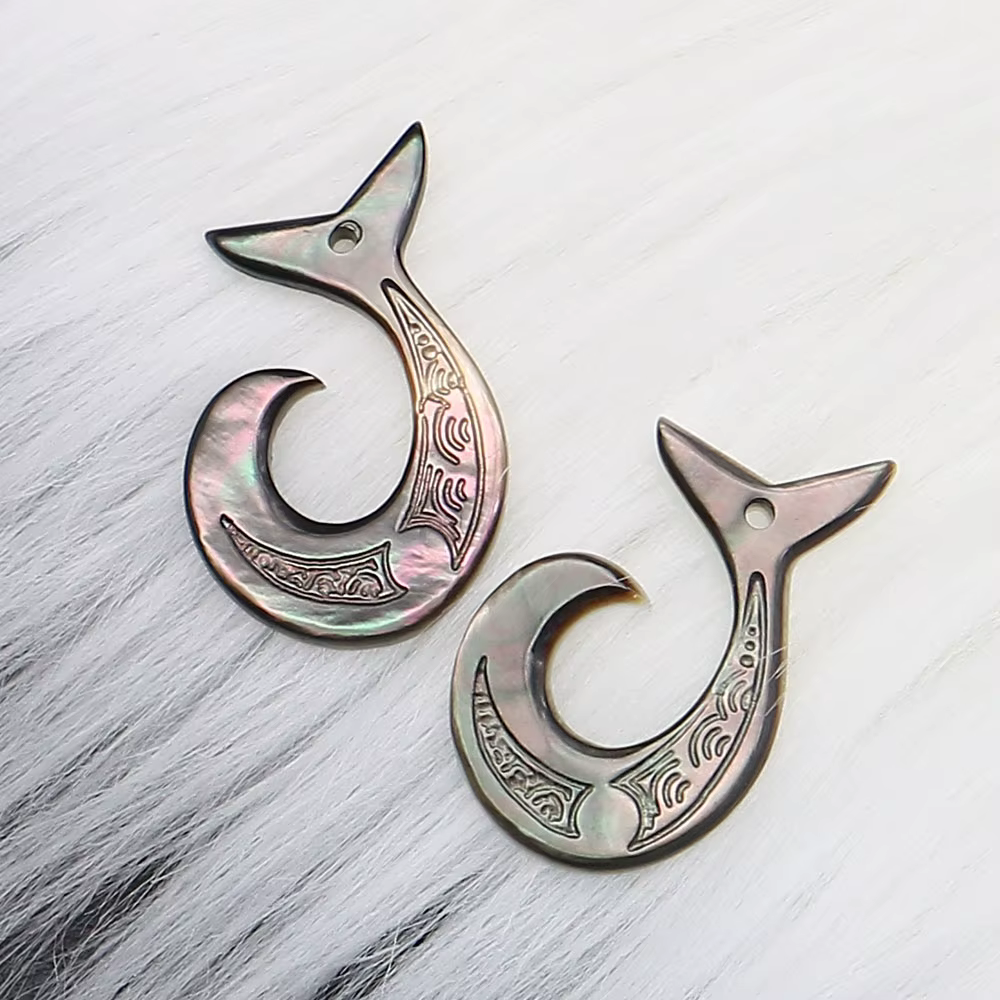 Pendentif en nacre naturelle de Style hawaïen