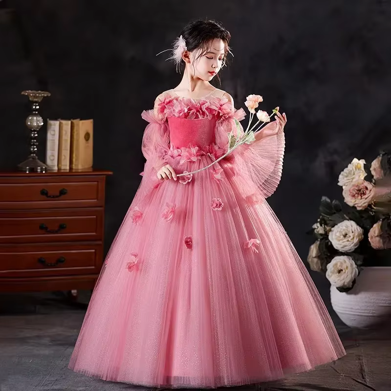 Robe de princesse rose pour filles