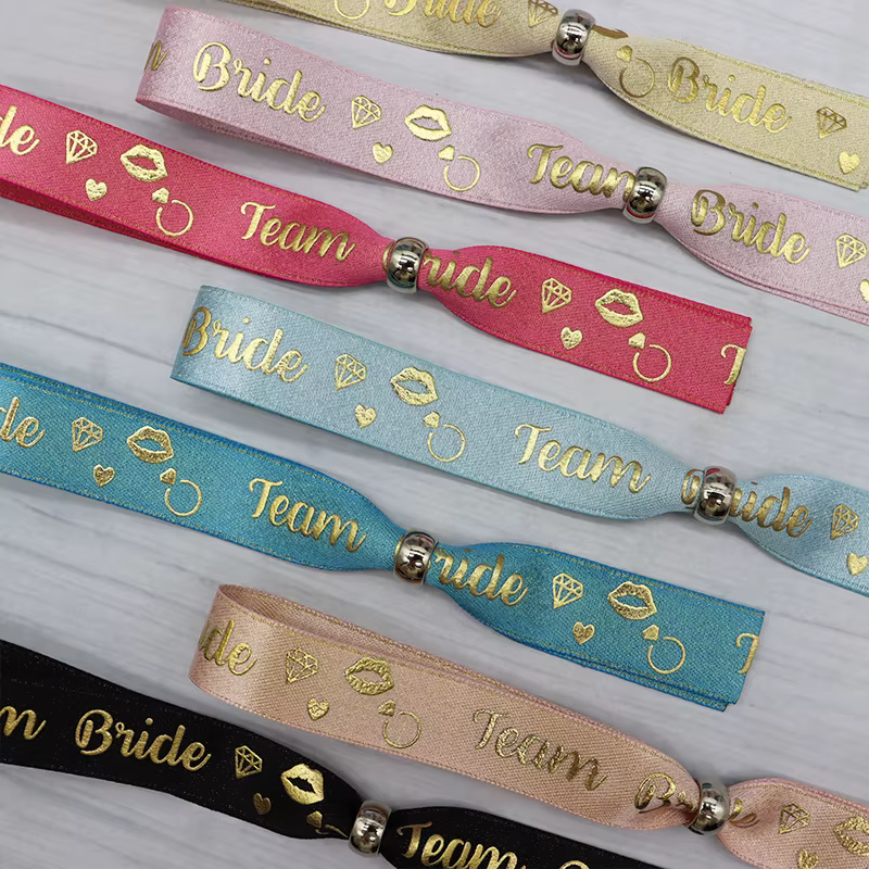 Bracelets de mariée ajustables en feuille d'or