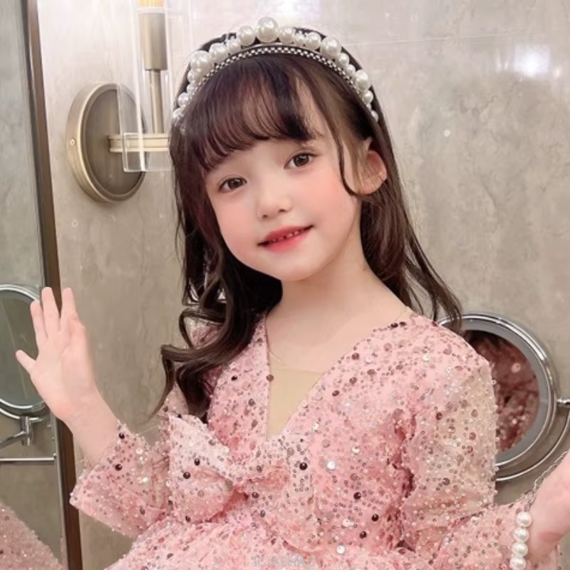 Robe de mariage à paillettes pour filles