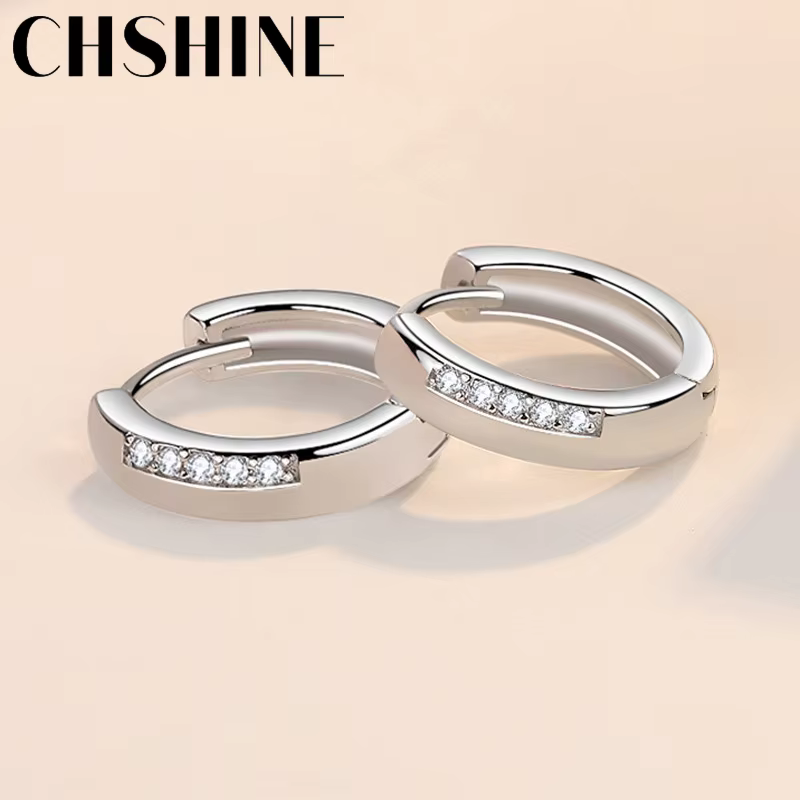 CHSHINE 925 en argent Sterling été Simple Zircon boucles d'oreilles pour les femmes de mariage bijoux de mode