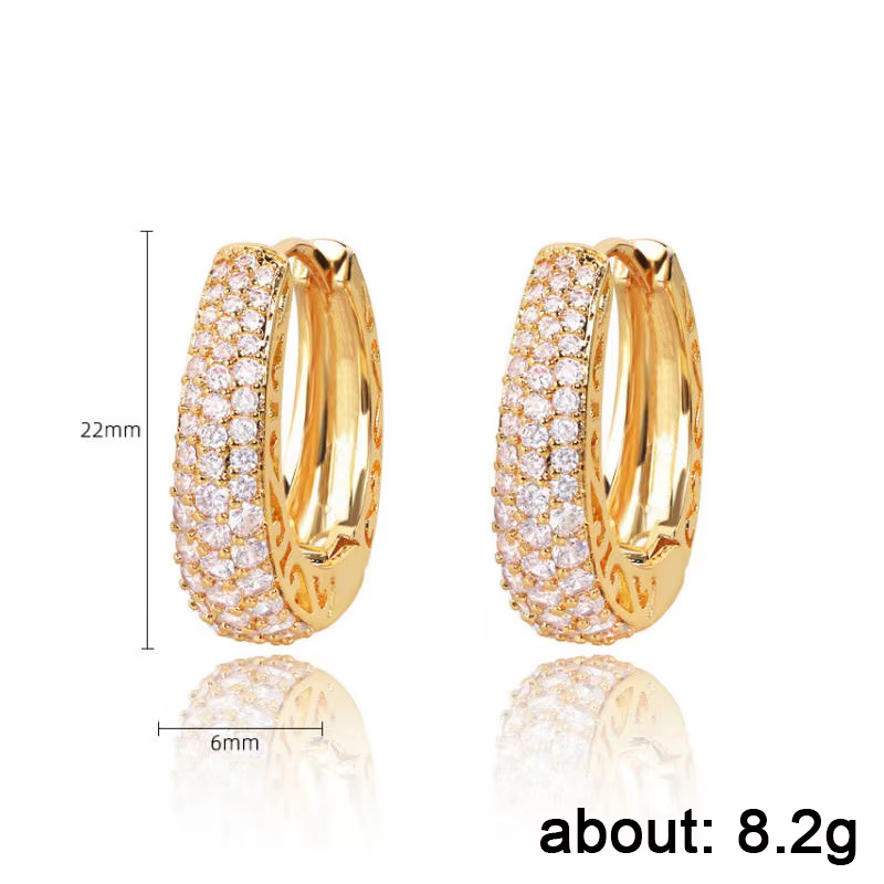 Huitan – boucles d'oreilles créoles creuses couleur or pour femmes