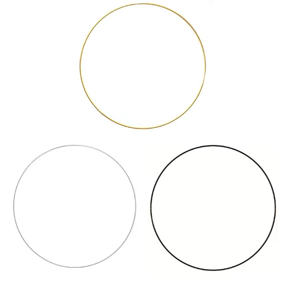 Cercle en fer doré de 30 cm pour couronne florale