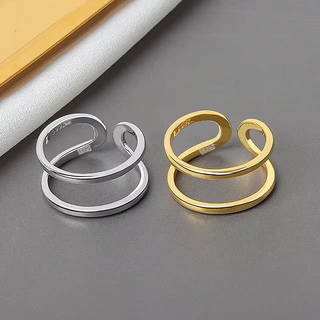 Bague Ouverte en Argent pour Femme
