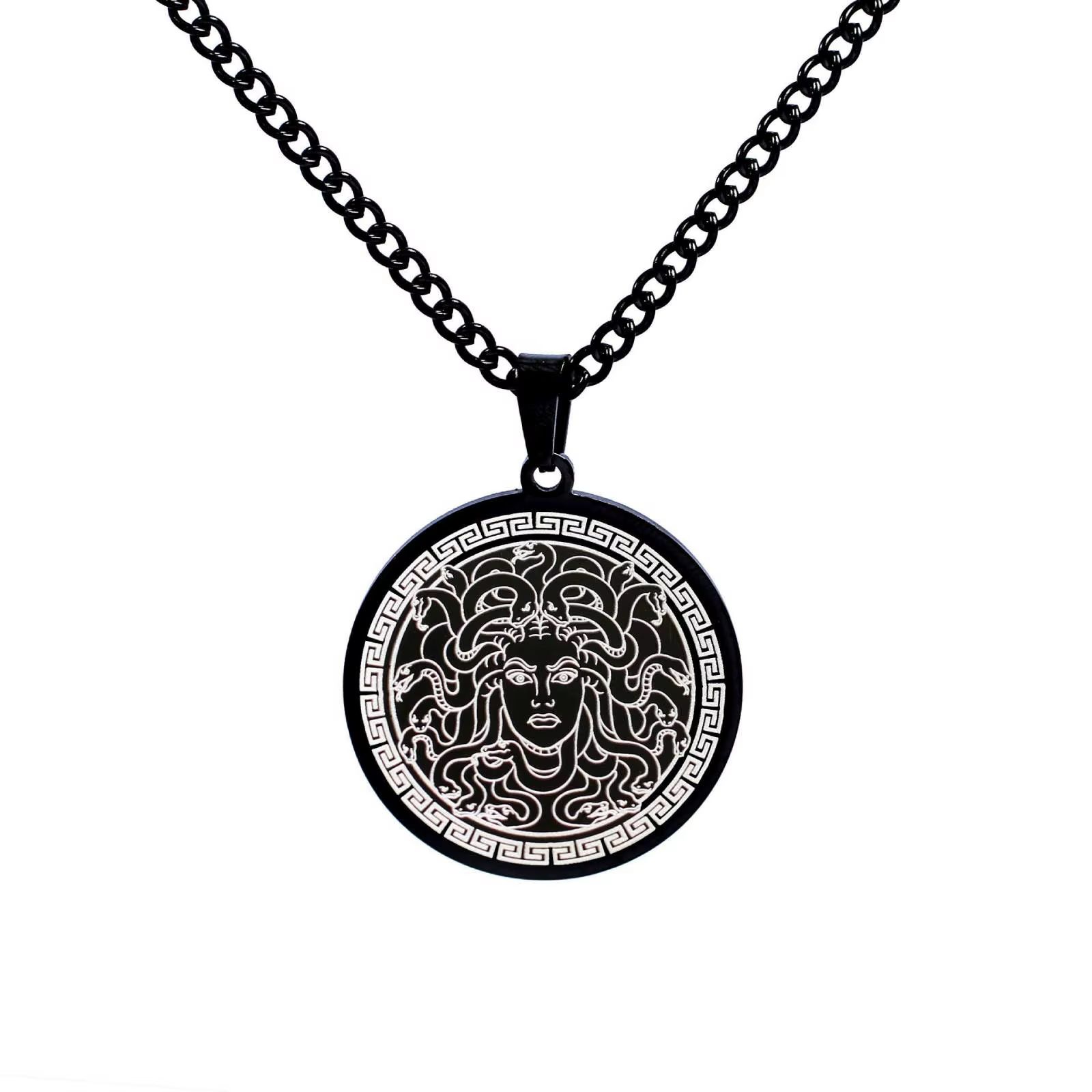 Collier pendentif méduse de la mythologie de la Grèce antique pour femmes et filles