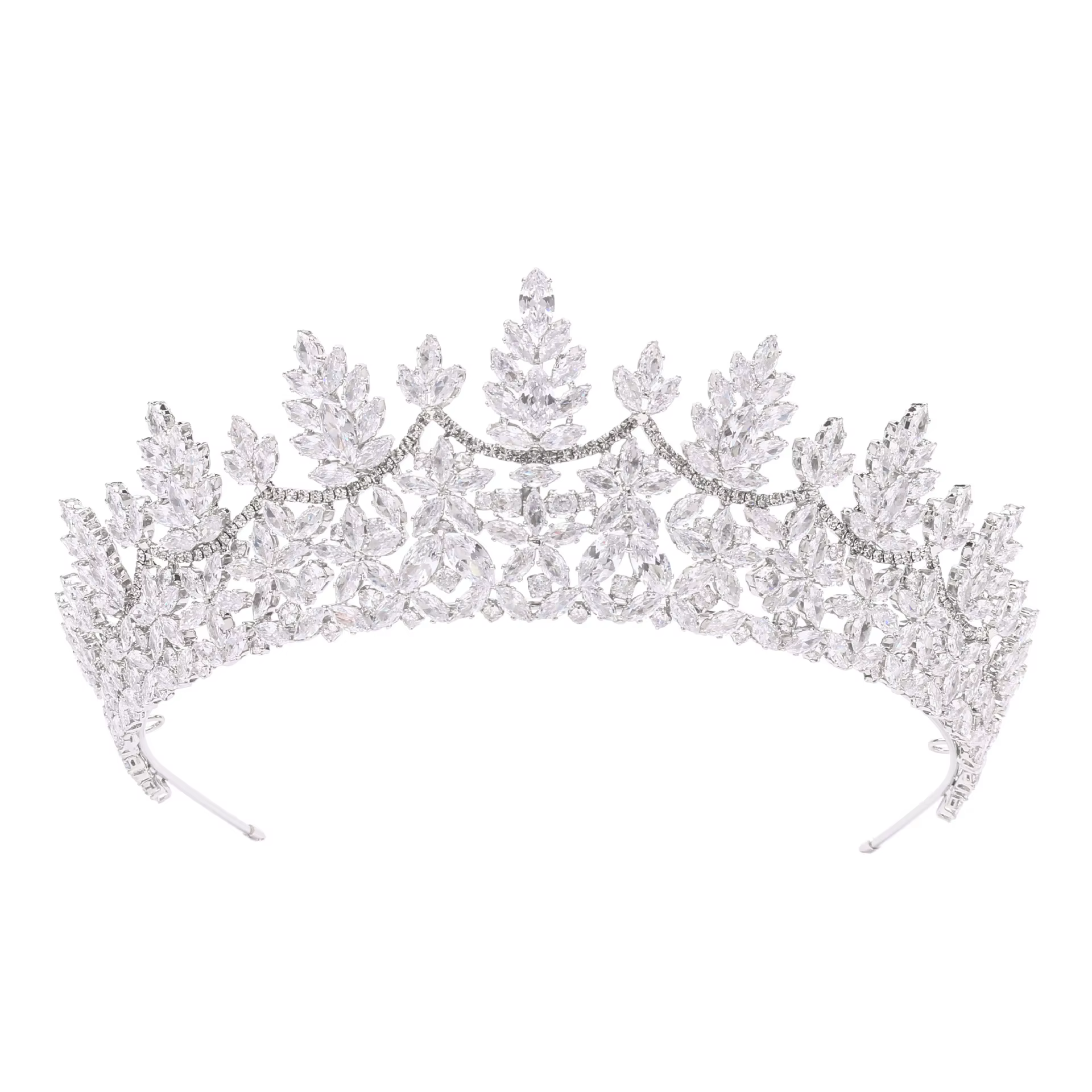 Couronnes de mariage en zircone CZ pour reine