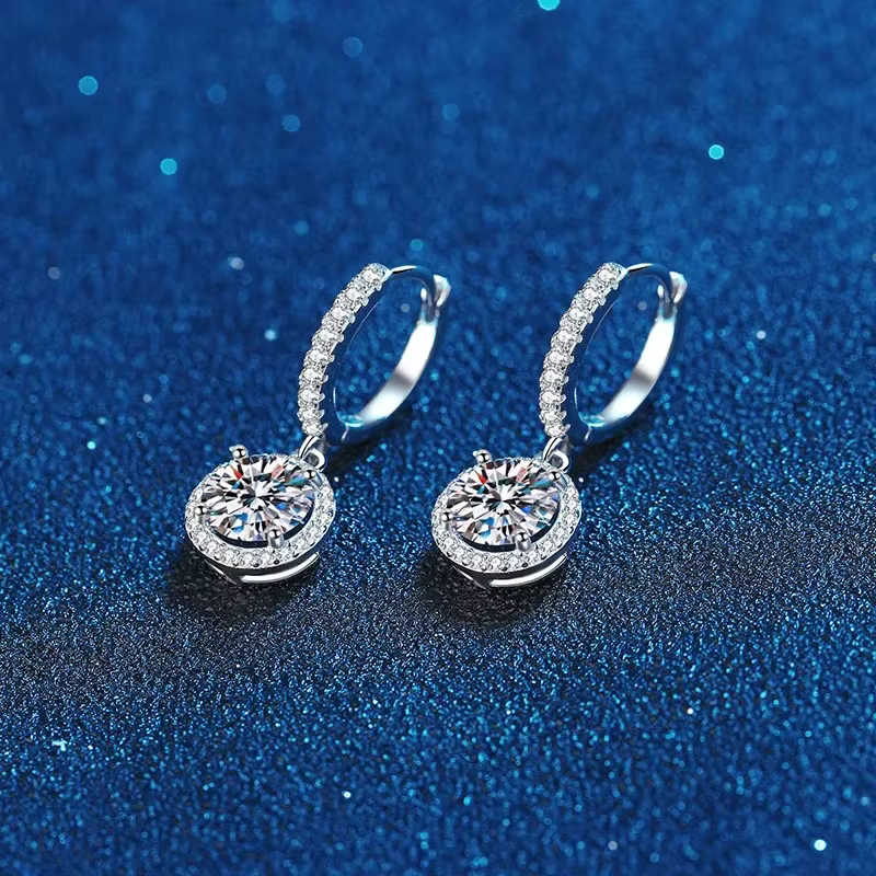 Boucles d'oreilles rondes en argent Sterling 925 pour femmes