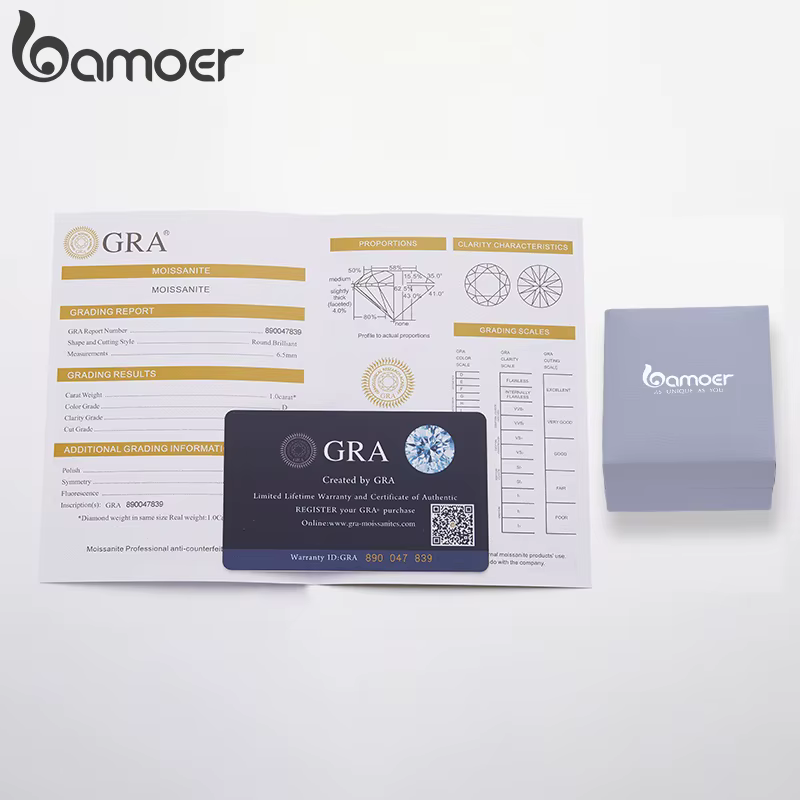 Bamoer-Bracelet Moissanite pour Femme