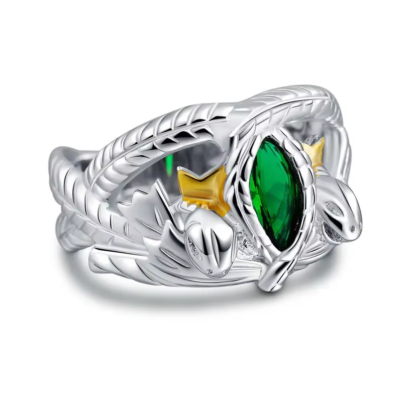 Seigneur des bagues en argent sterling LOTR Bague de Barahir de Aragorn