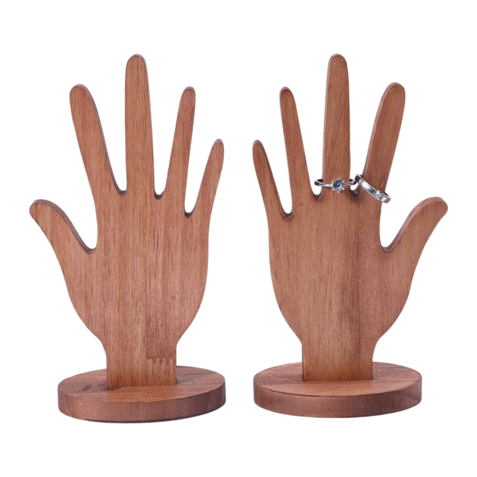 Présentoir de bijoux en forme de main en bois – Conception bidirectionnelle pour suspension murale