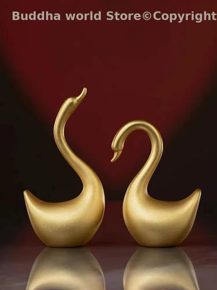 Ornement Porte-Bonheur Décoratif en Plaqué Or 24k