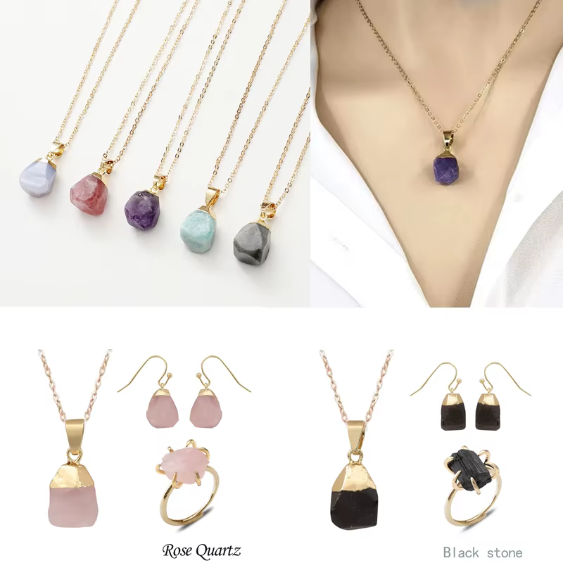 Ensemble de bijoux en pierre naturelle