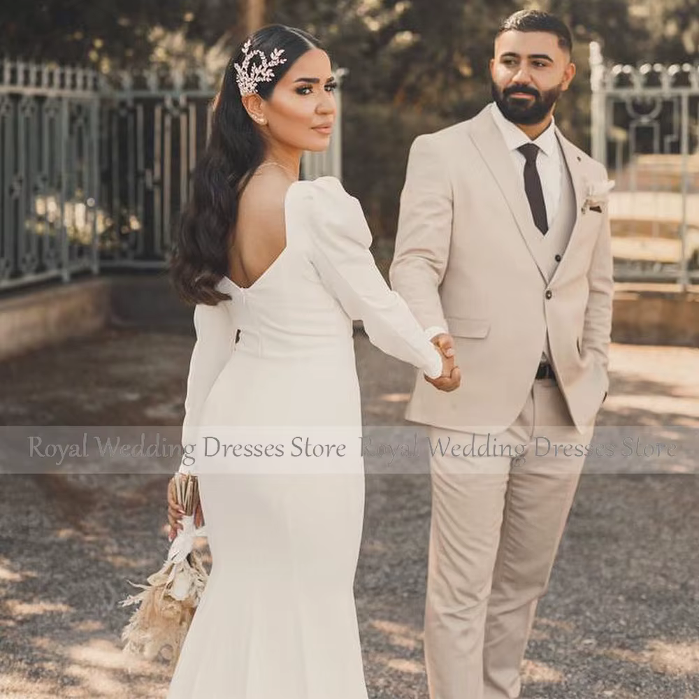 Robe de Mariée Sirène Simple pour Femme