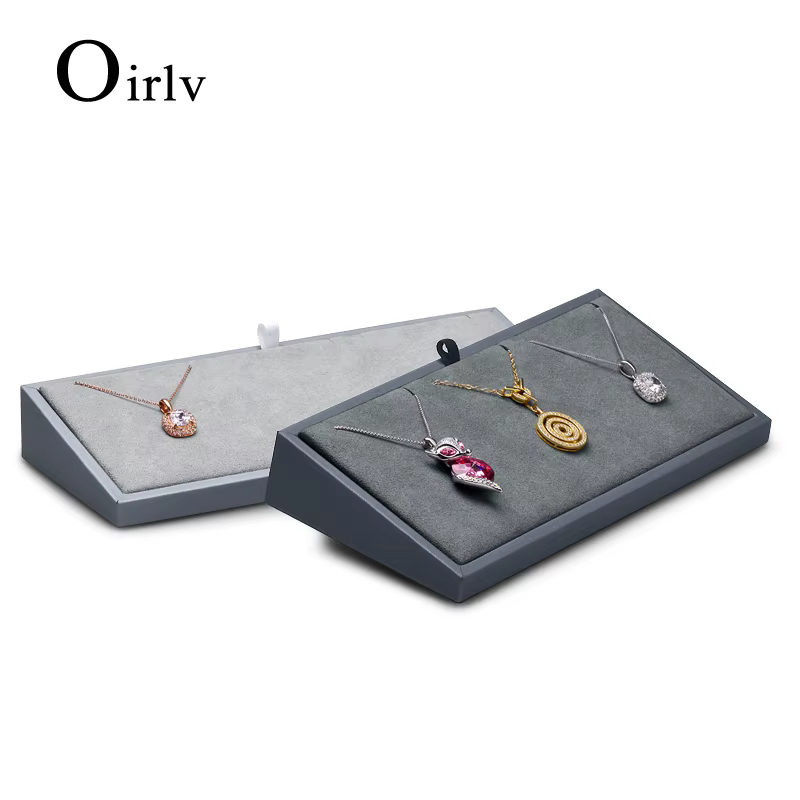 Oirlv-Présentoir à Bijoux en Cuir PU de Luxe