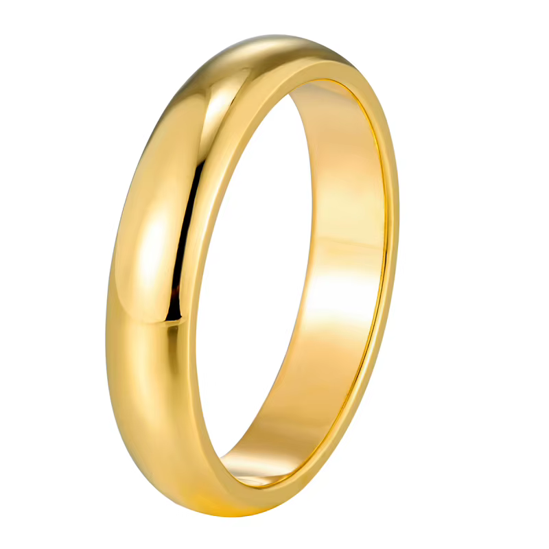 Bague de Couple incurvée lisse