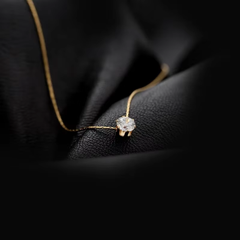 Collier de luxe avec pendentif en Zircon pour femmes