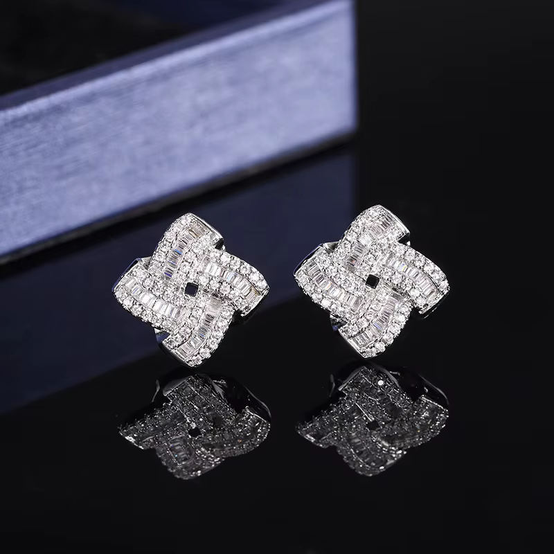 Boucles d'oreilles plaquées argent 925 pour femmes