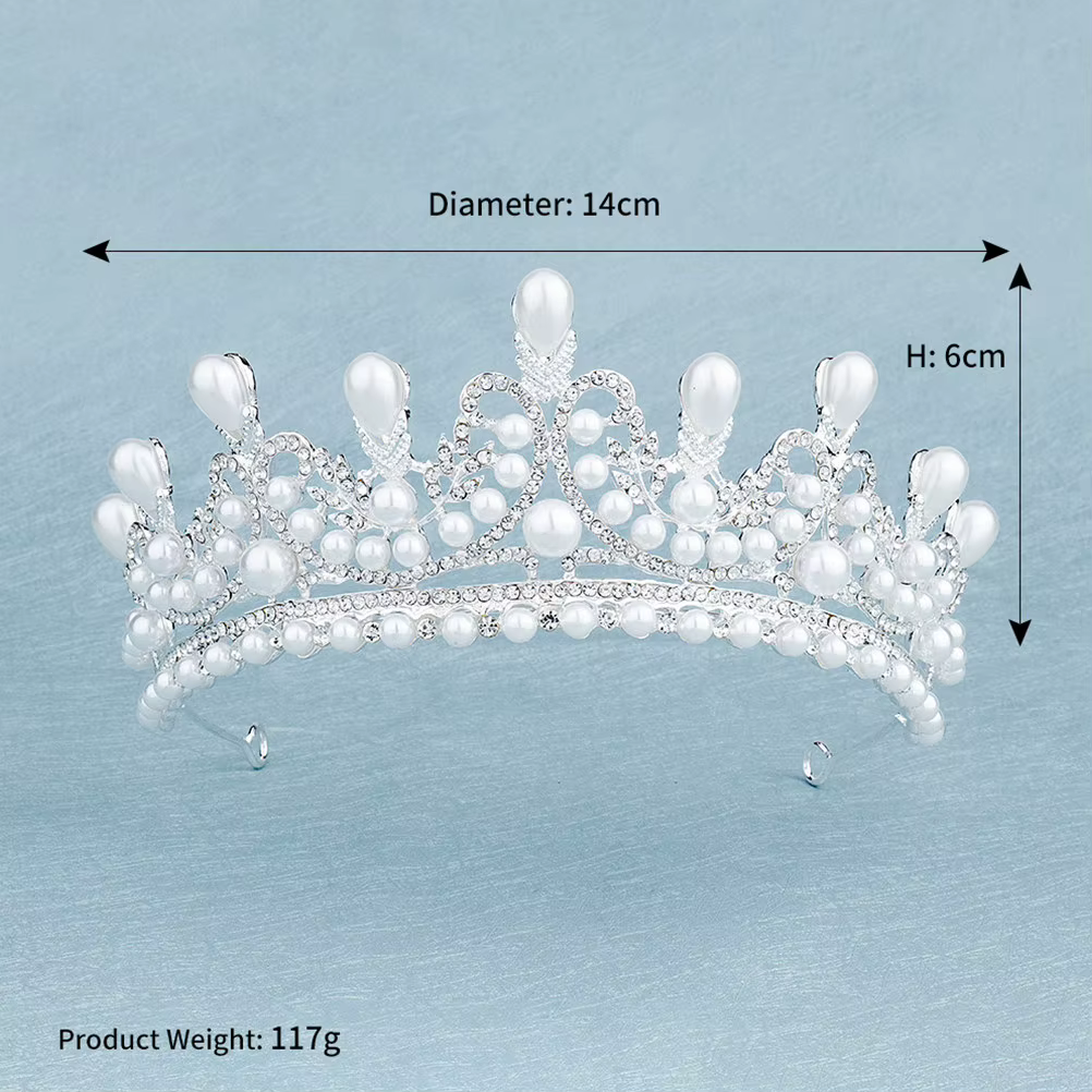 Couronne de perles incrustée de diamants