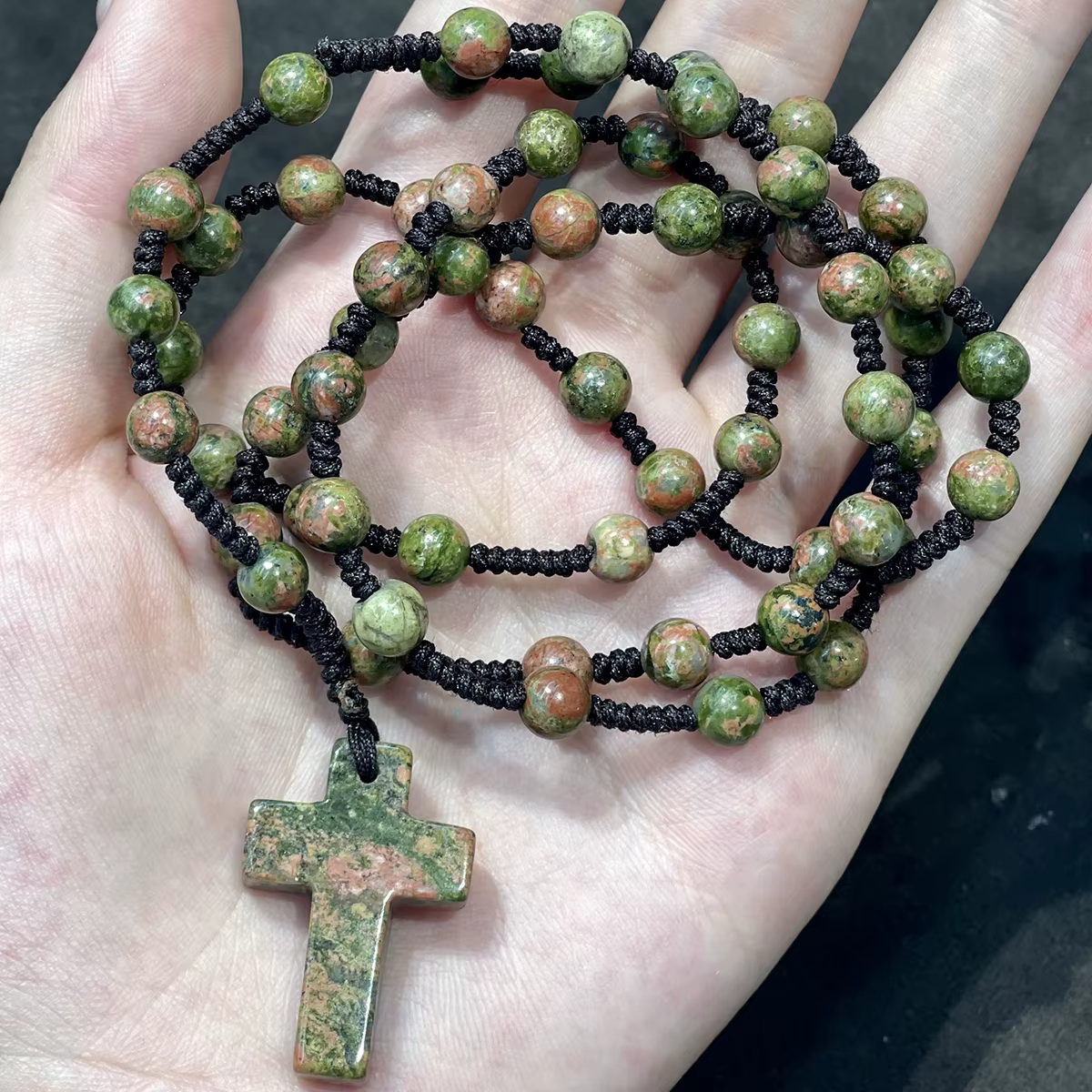 Chaîne de pull en perles rondes naturelles semi-précieuses pour la fabrication de bijoux