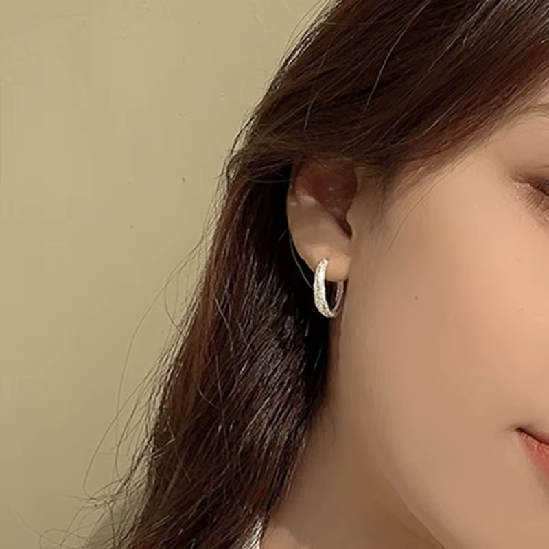 Boucles d'oreilles brillantes Vintage en argent Sterling 925 pour femmes