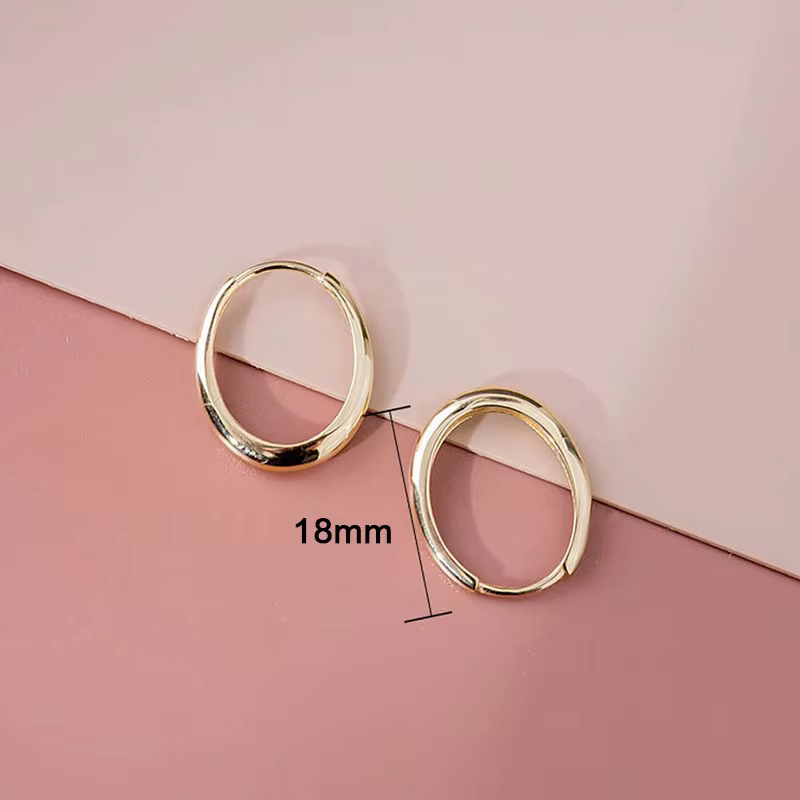Huitan – boucles d'oreilles créoles polyvalentes couleur or pour femmes