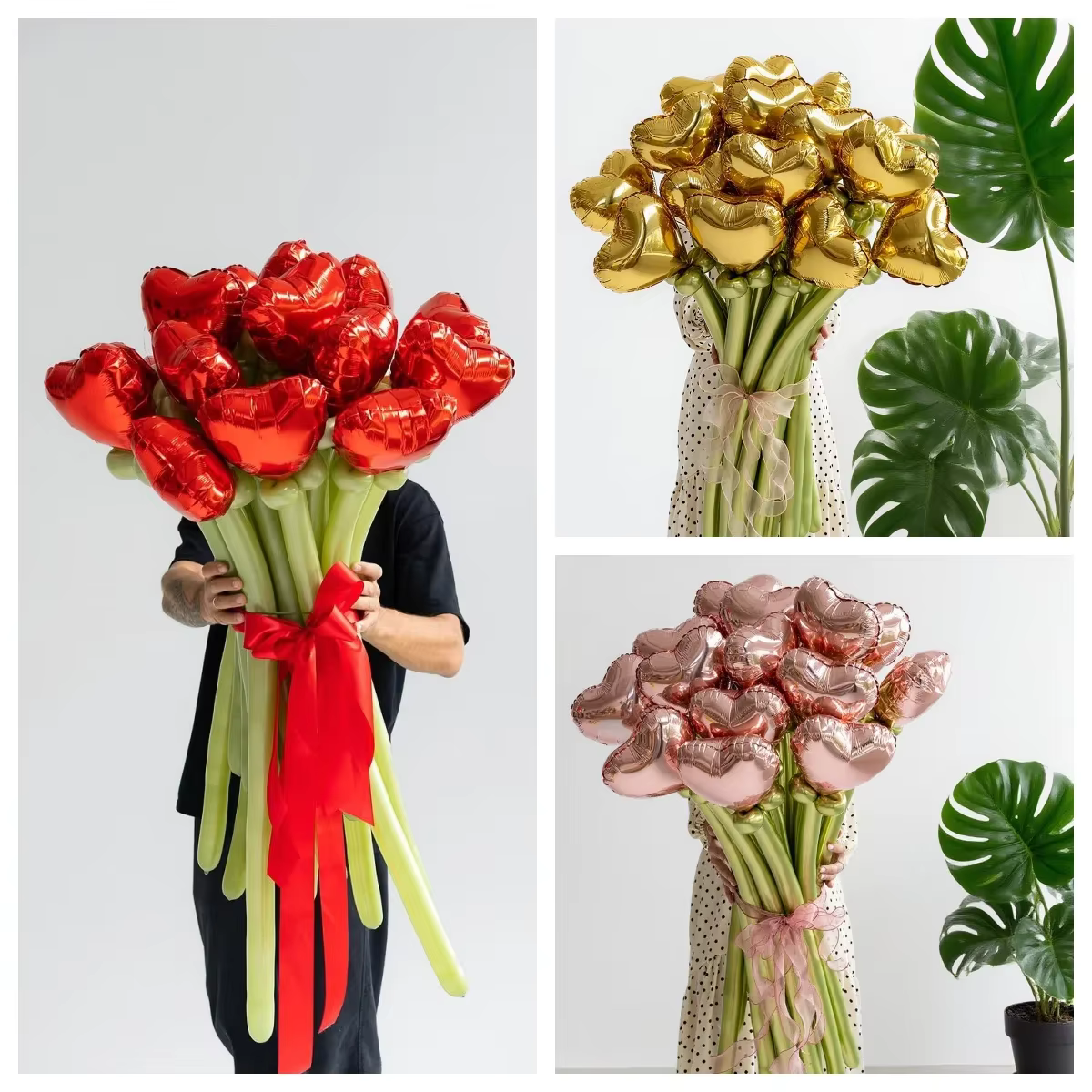 Ensemble de bouquets de ballons d'amour