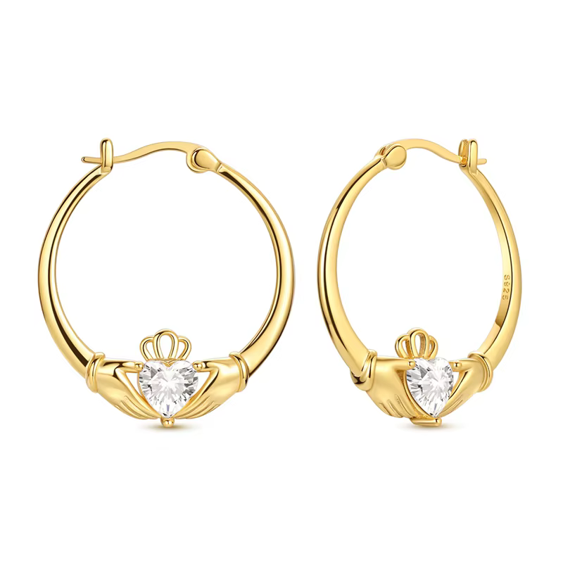 Boucles d'oreilles classiques en argent Sterling 925