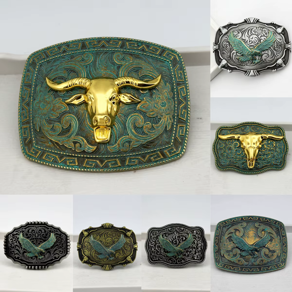 Ceinture de cowboy western avec boucle automatique