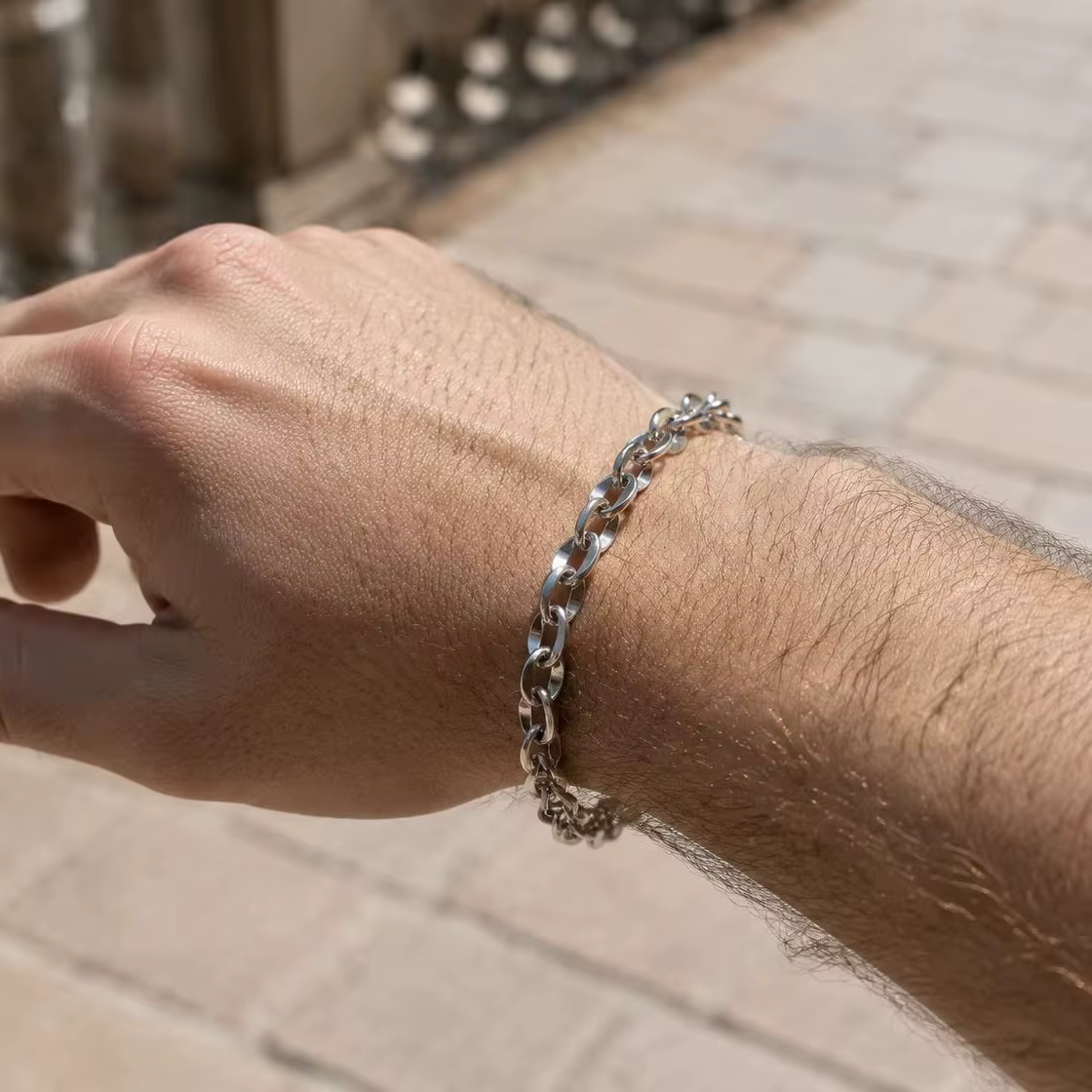 Bracelet en acier inoxydable pour femmes et hommes