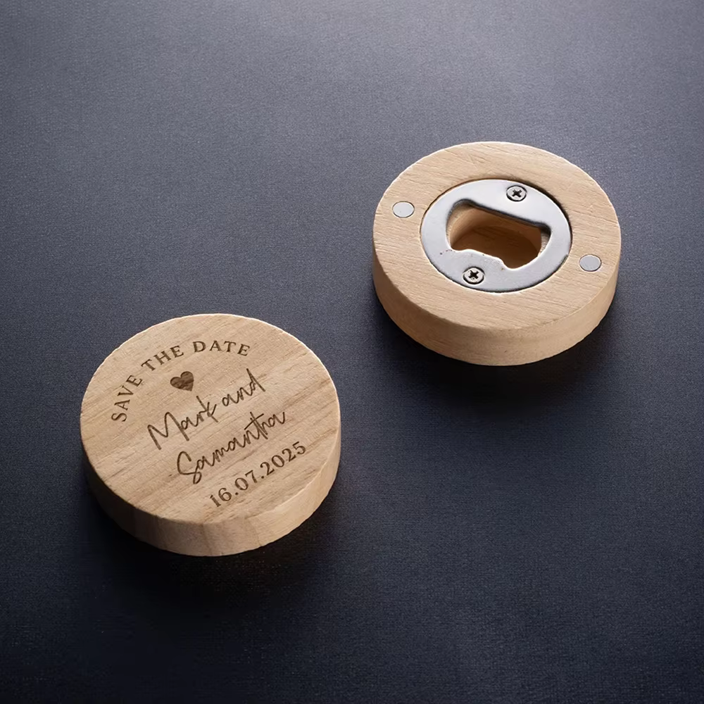 Ouvre-bouteille magnétique personnalisé pour sauver la Date