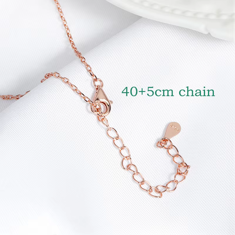 Smyoue certifié 3*6mm Marquise coupe Moissanite collier 9 pierres précieuses pendentif filles cadeau laboratoire diamant chaîne 100% réel pur 925 argent