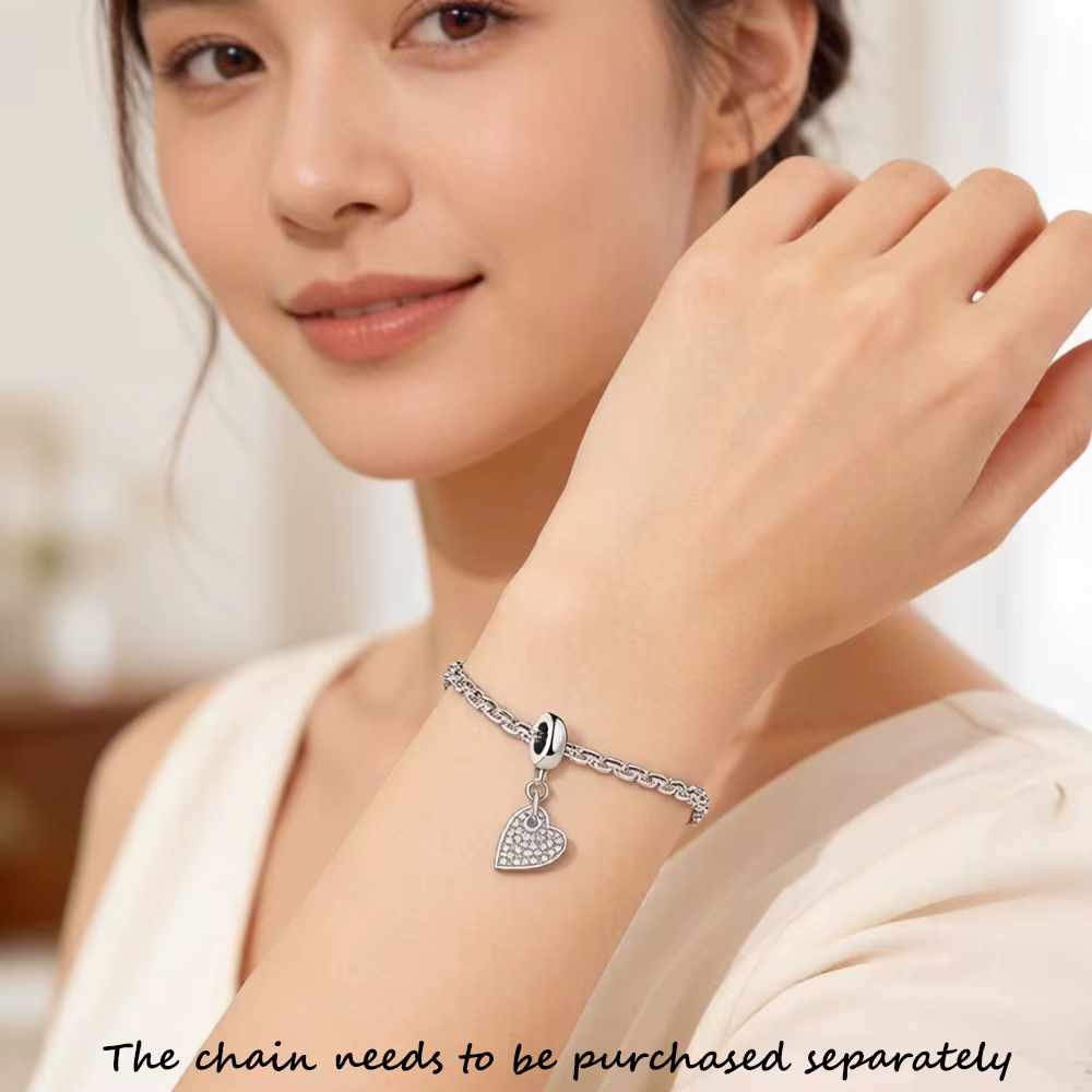 Love Coussins Zunderes on Pave Dangle Charm pour femme