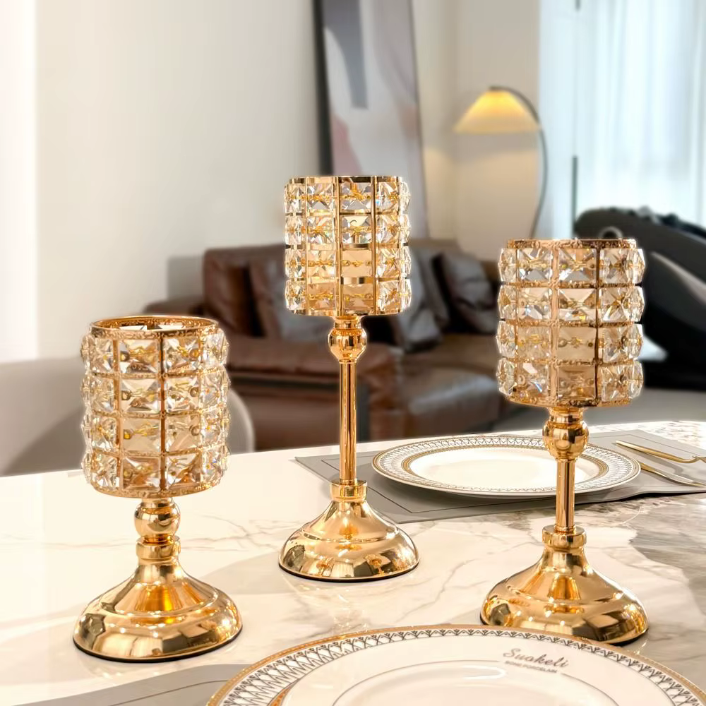 Porte-bougie en cristal de style européen décoratif