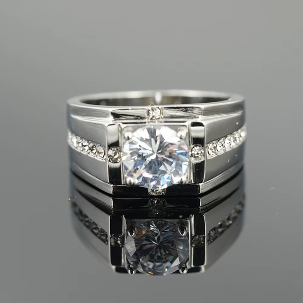 Bague de mariage classique en or et argent pour hommes et femmes