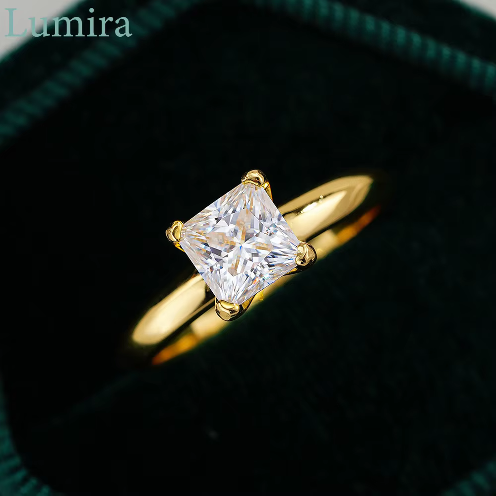 Lumira – bague carrée en or 18 carats pour femmes