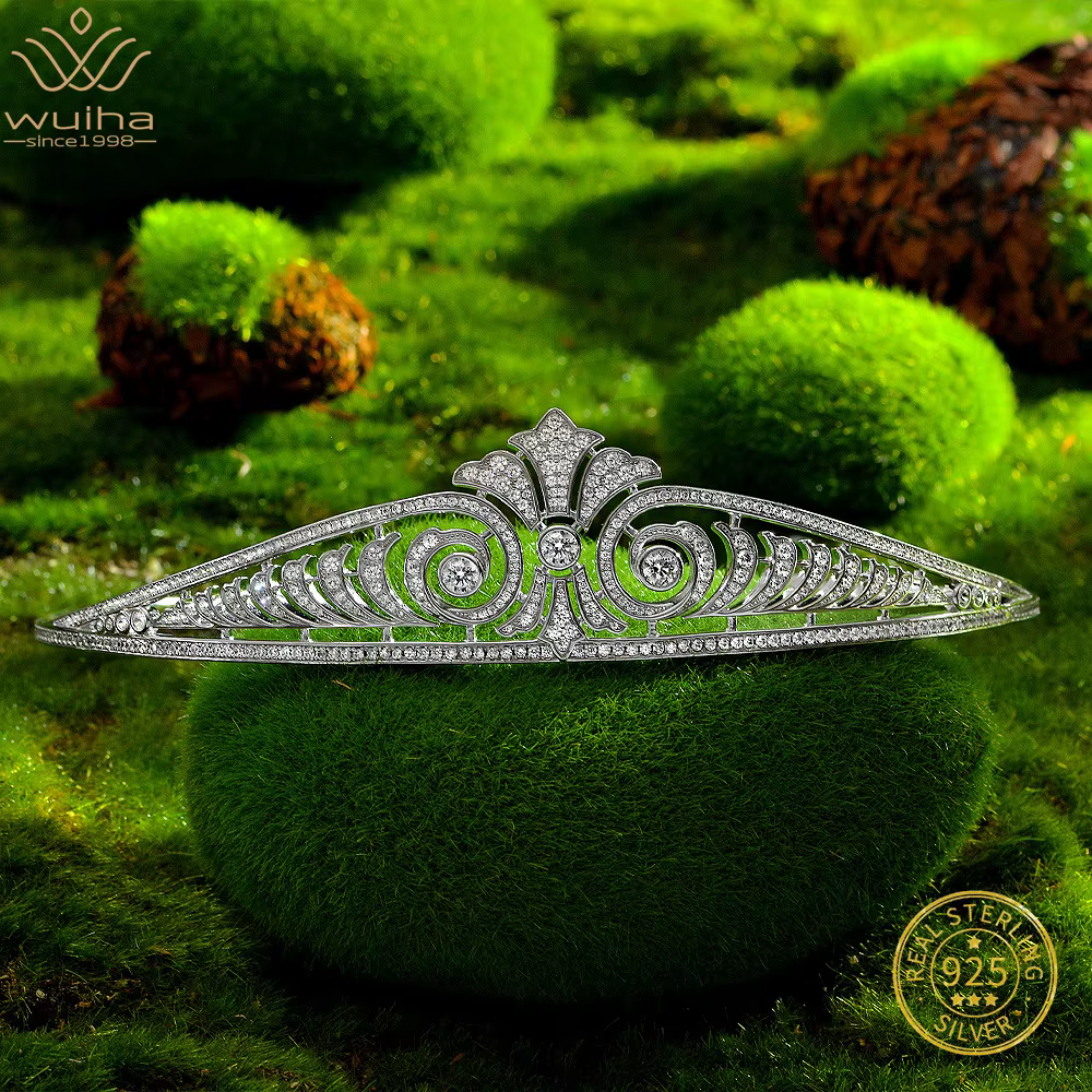Couronne en plaqué or blanc 18 carats pour femme