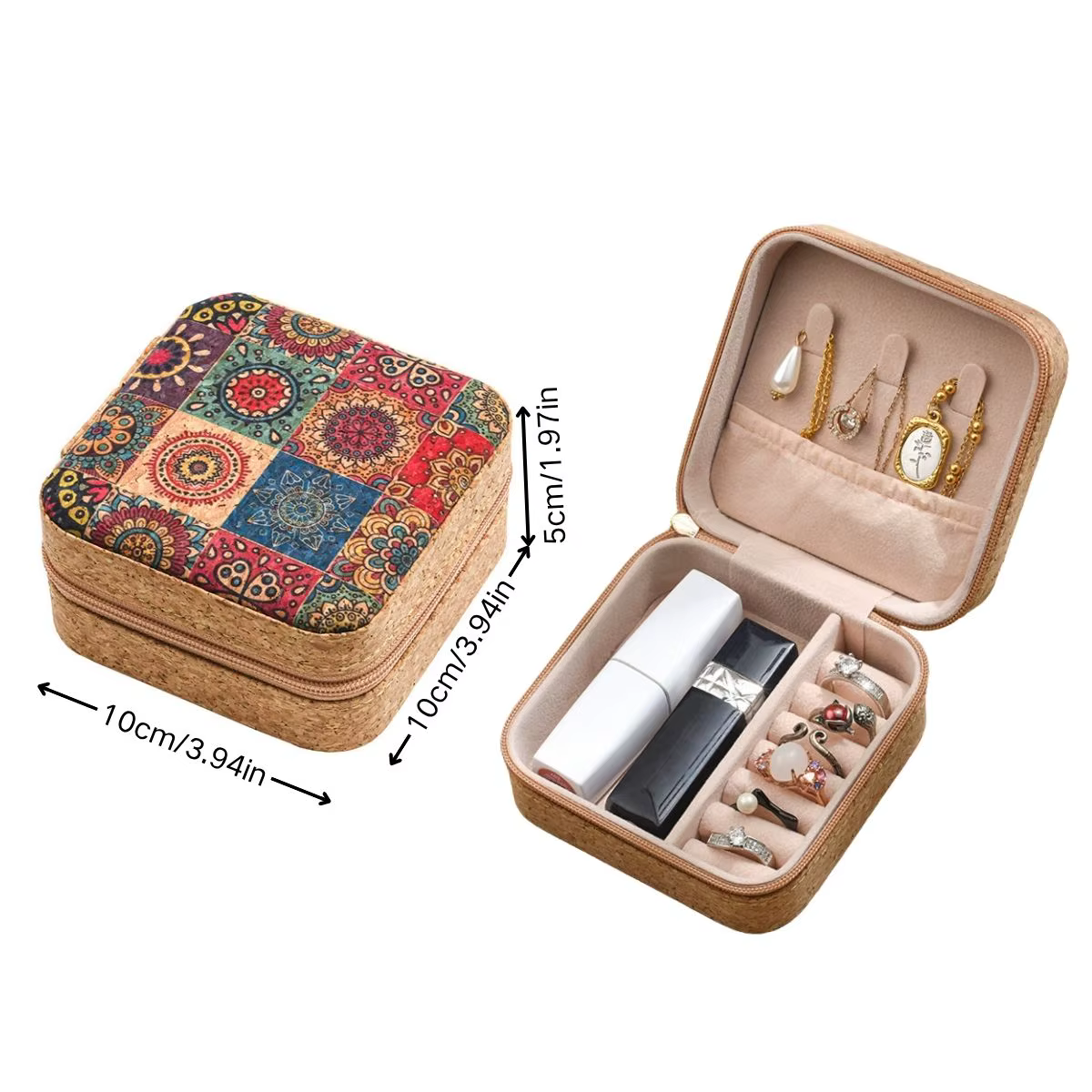 Mini boîte de rangement portable pour bijoux
