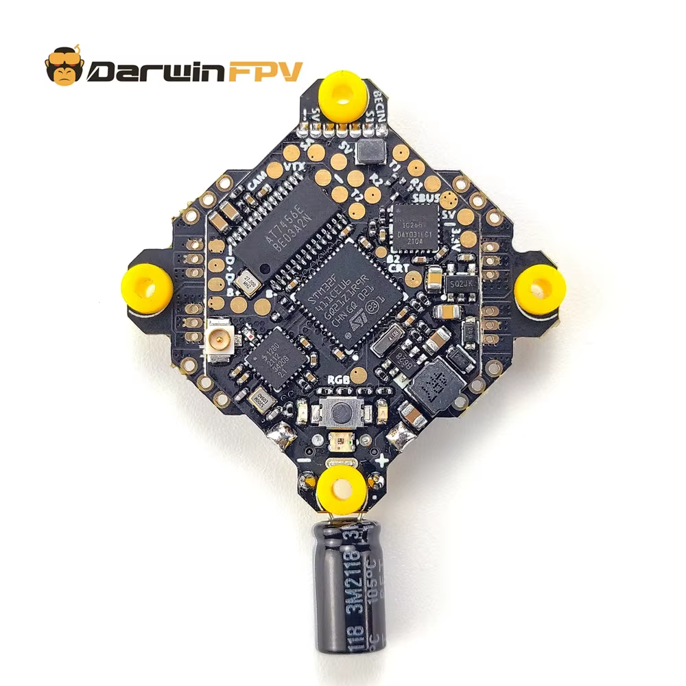 DarwinFPV F411 AIO contrôleur de vol Whoop Blheli_S Betaflight F4 15A OSD BEC BL_S 1-3S 4In1 ESC pour Drone RC course FPV