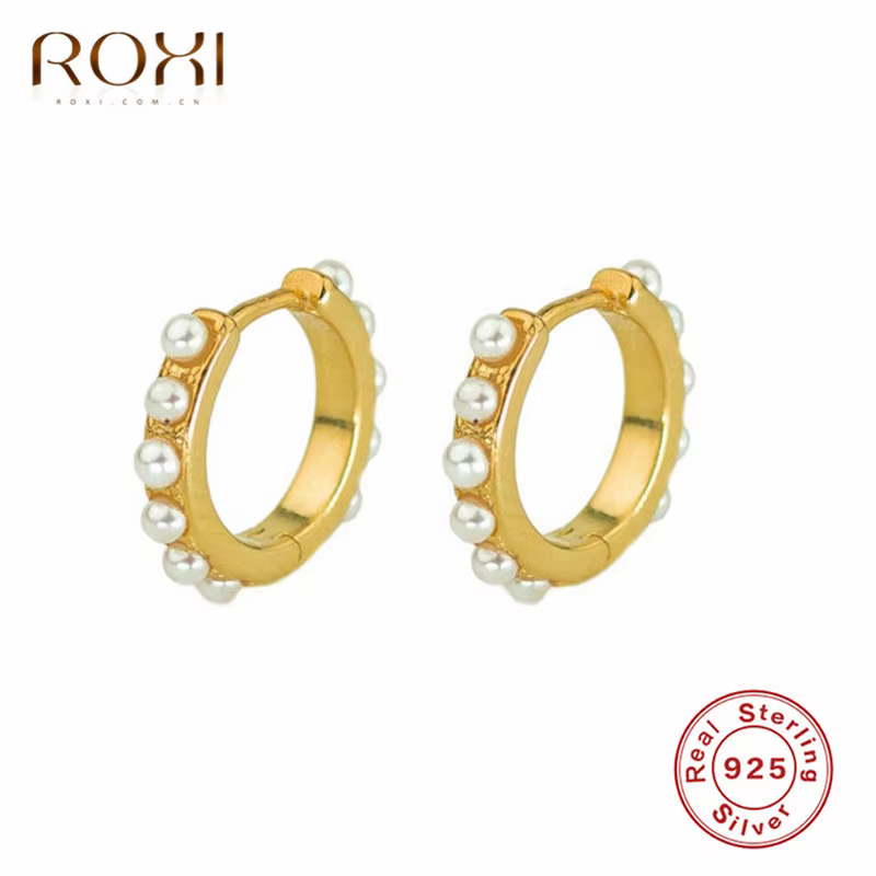 ROXI – boucles d'oreilles Huggie en argent Sterling 925 pour femmes