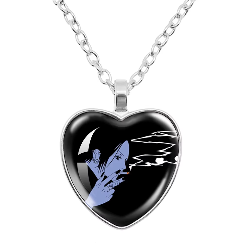 Collier en forme de cœur en verre