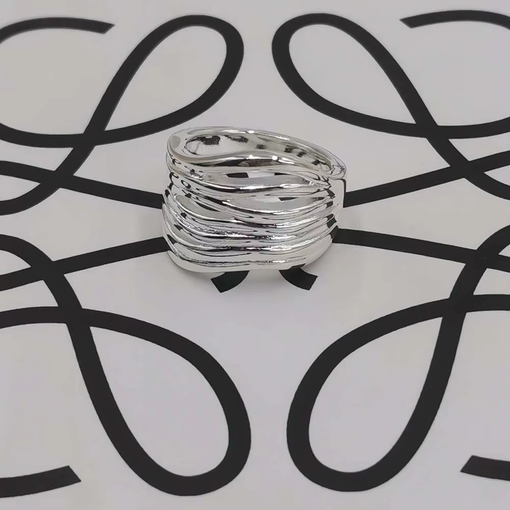 Bague géométrique en argent