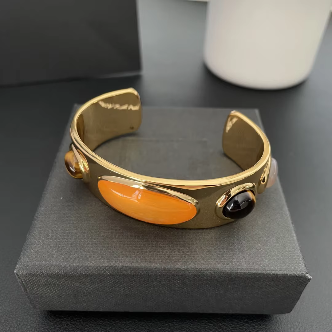 Bracelet Vintage en pierre naturelle et or pour femmes