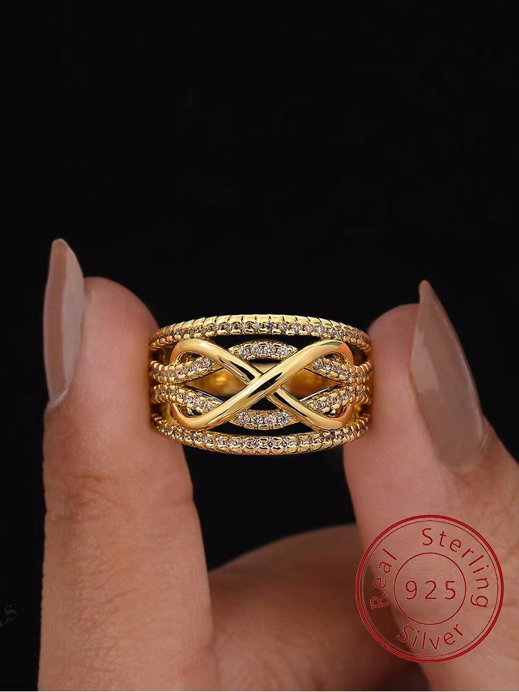 Bague d'amour infini couleur argent Sterling 925