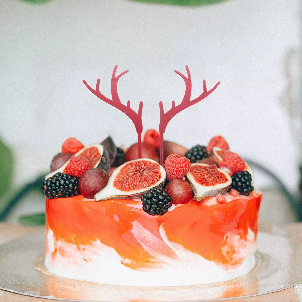 Décoration de gâteau en bois de cerf