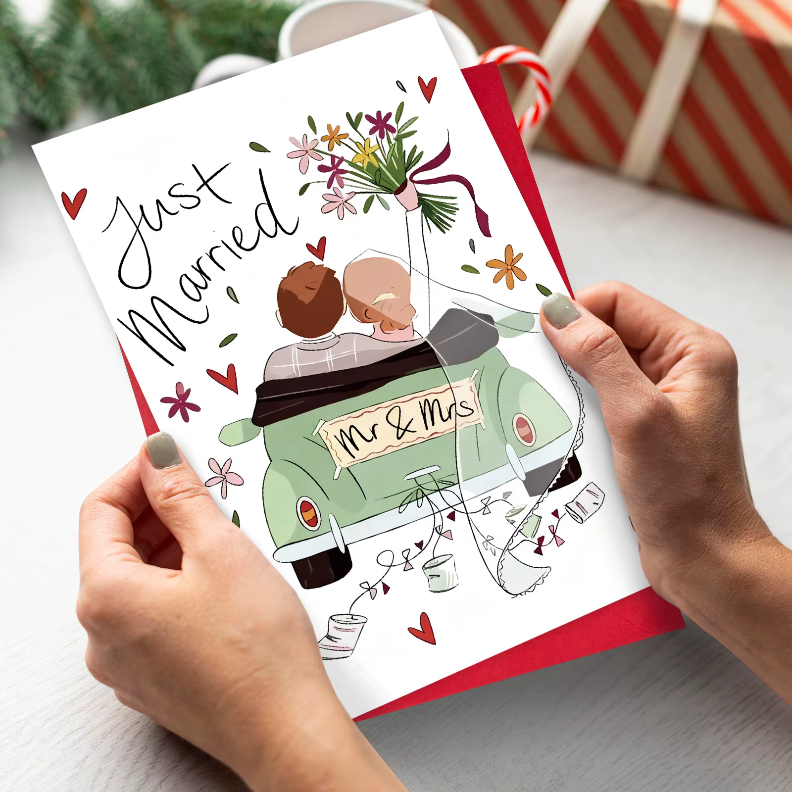 1 ensemble d'enveloppes pour cartes de vœux de mariage