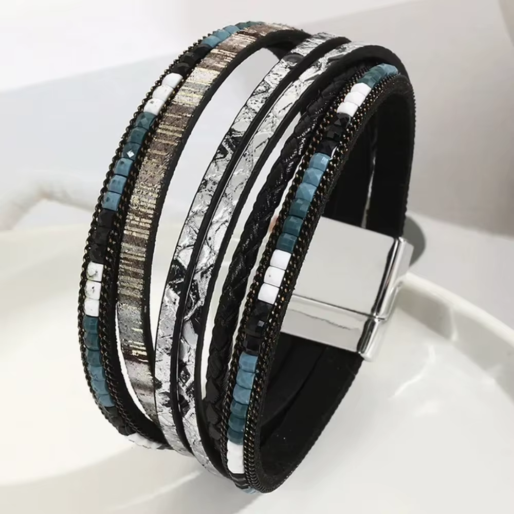 Bracelets en cuir de style bohème pour femmes