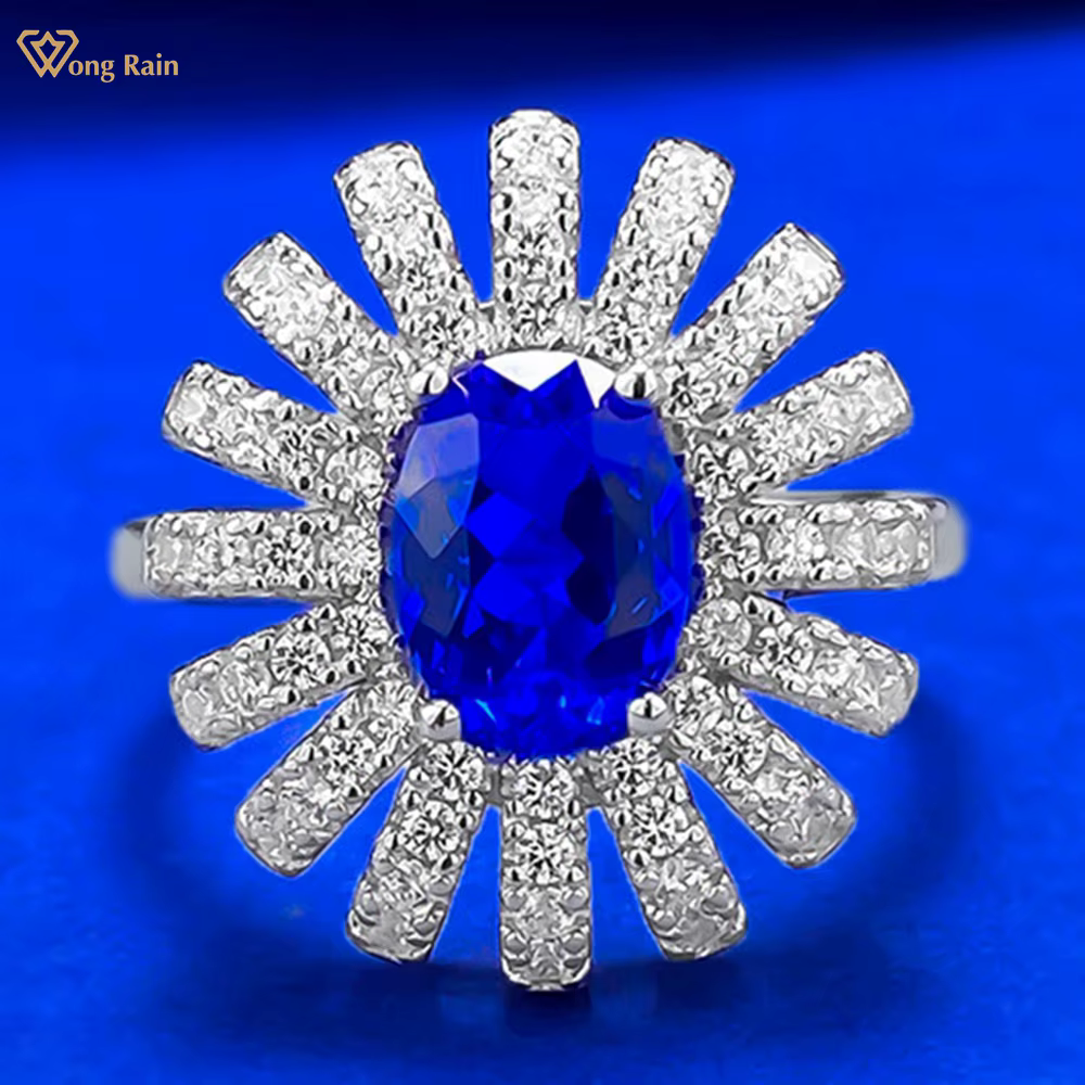 Wong Rain – bague ovale en argent sterling 925